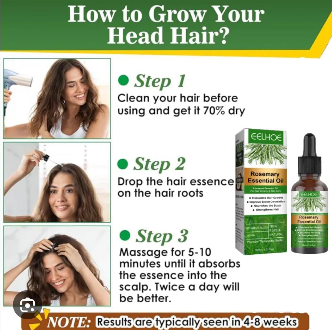 Rosemary Essential Oil Hair Growth Oils Pure Natural 30ML Hair Essential Oils For Nourish Shiny Hair Healthy Hair Care